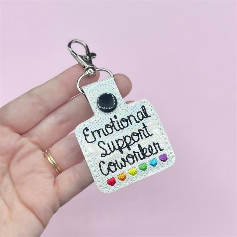 Wholesale Valentine's Day Gifts Rainbow Heart Leather Keychain